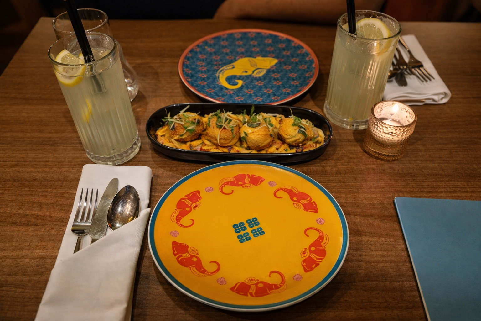 Indian food open now in London at Colonel Saab restaurant